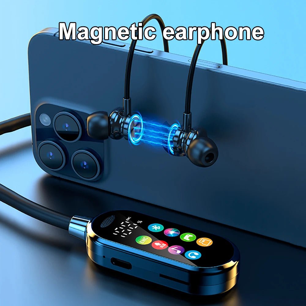 Écran couleur Bluetooth 5.4 écouteurs tour de cou casques sans fil HiFi stéréo réduction du bruit écouteurs pour Xiaomi en direct - Camara ShoppingÉcran couleur Bluetooth 5.4 écouteurs tour de cou casques sans fil HiFi stéréo réduction du bruit écouteurs pour Xiaomi en direct