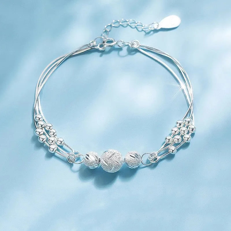 Bracelets en argent Sterling 925 avec strass pour femmes et filles, 6 pièces, luxe coréen, ciel étoilé scintillant, bijoux de fête Camara Shopping Bracelets en argent Sterling 925 avec strass pour femmes et filles, 6 pièces, luxe coréen, ciel étoilé scintillant, bijoux de fête