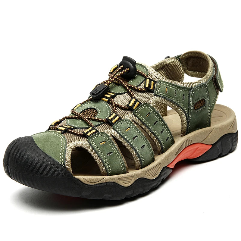 Nouveaux hommes sandales en cuir véritable souple sandales chaussures hommes grande taille en plein air chaussures d'été confort plage sandales romaines hommes chaussures Camara Shopping Nouveaux hommes sandales en cuir véritable souple sandales chaussures hommes grande taille en plein air chaussures d'été confort plage sandales romaines hommes chaussures
