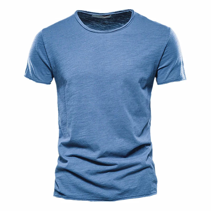 100% coton hommes T-shirt décontracté doux Fitness été mince T-shirts hommes vêtements de maison col rond à manches courtes solide T-shirt pour hommes Camara Shopping 100% coton hommes T-shirt décontracté doux Fitness été mince T-shirts hommes vêtements de maison col rond à manches courtes solide T-shirt pour hommes