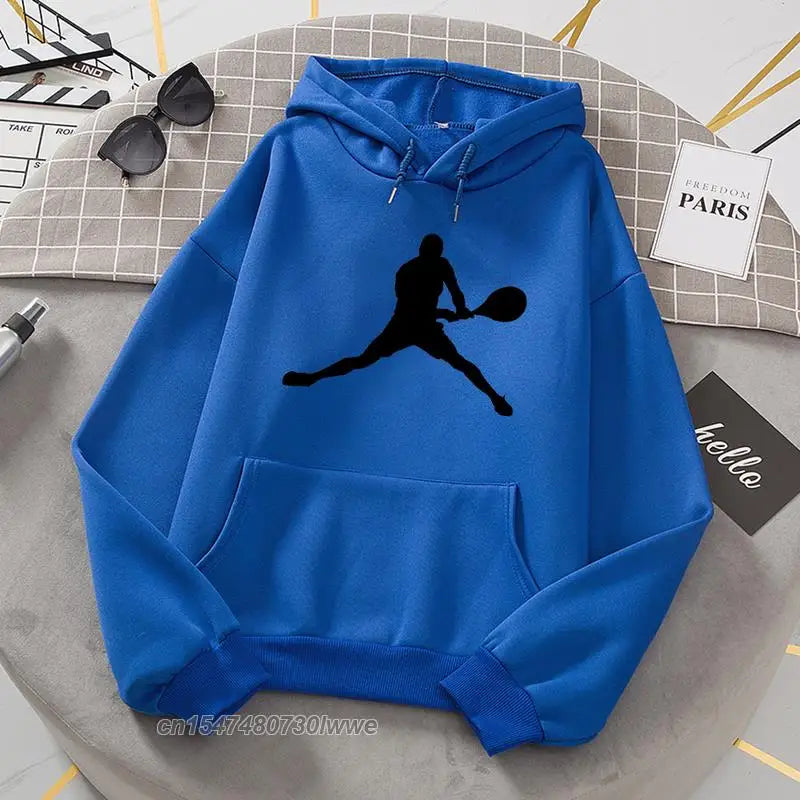 Sweat à capuche pour homme et femme, vêtement surdimensionné, style Hip Hop, avec personnage de dessin animé, pour joueur de Tennis, pour l'hiver