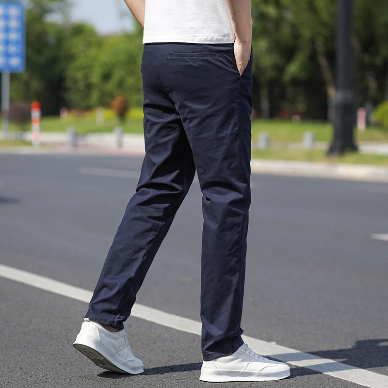 Printemps et été hommes stretch confort pantalons décontractés mode coréenne pantalon affaires droite ample ventiler marque pantalon Camara Shopping Printemps et été hommes stretch confort pantalons décontractés mode coréenne pantalon affaires droite ample ventiler marque pantalon