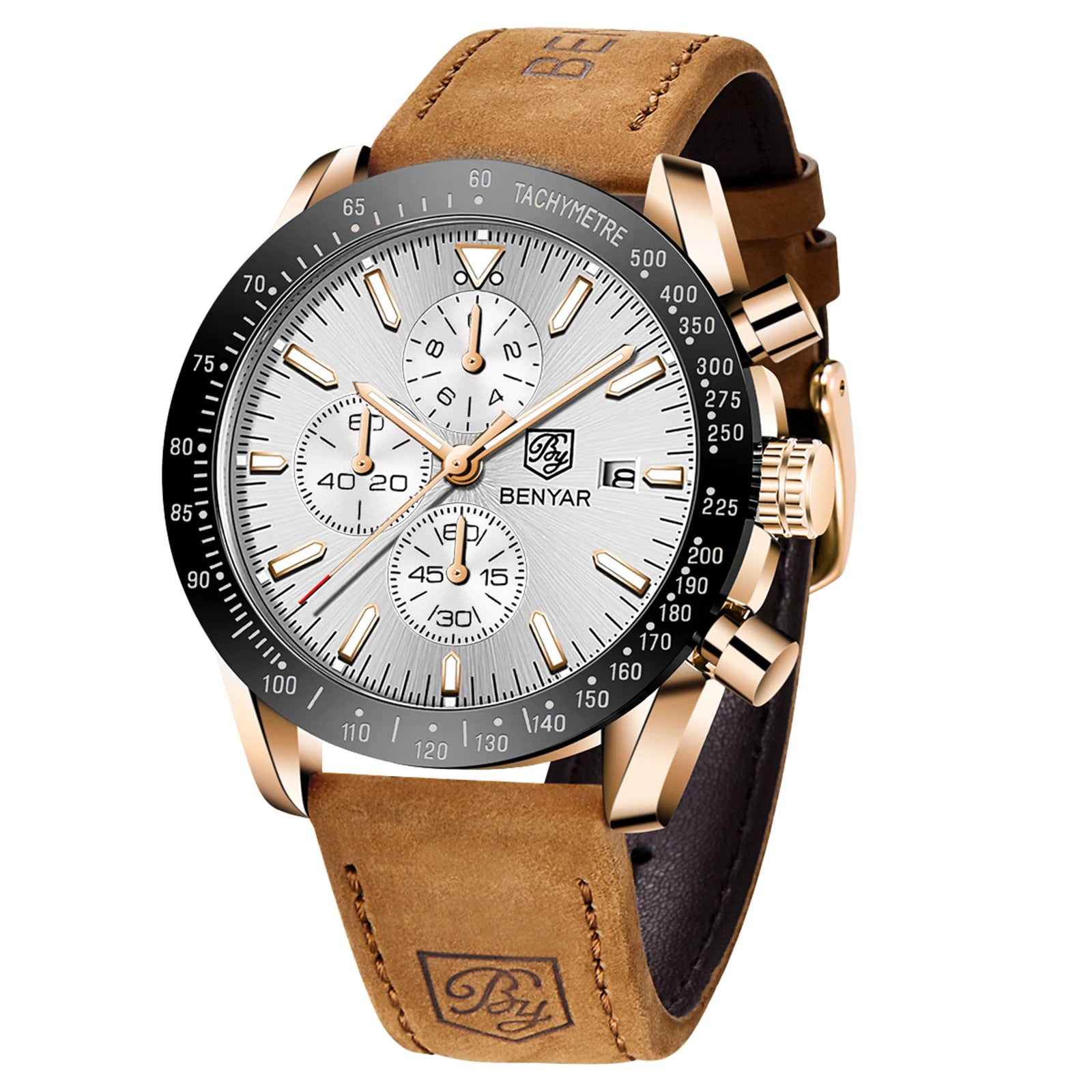 BENYAR Montre sport chronographe analogique homme acier inoxydable quartz précision lumineux date étanche multifonction bracelet chronomètre cadeau business Camara Shopping BENYAR Montre sport chronographe analogique homme acier inoxydable quartz précision lumineux date étanche multifonction bracelet chronomètre cadeau business