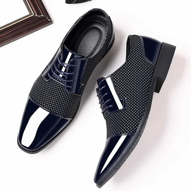 Chaussures habillées classiques pour hommes, style Oxford à bout pointu, à lacets, en cuir, pour le bureau, les mariages et les fêtes, grandes tailles Camara Shopping Chaussures habillées classiques pour hommes, style Oxford à bout pointu, à lacets, en cuir, pour le bureau, les mariages et les fêtes, grandes tailles