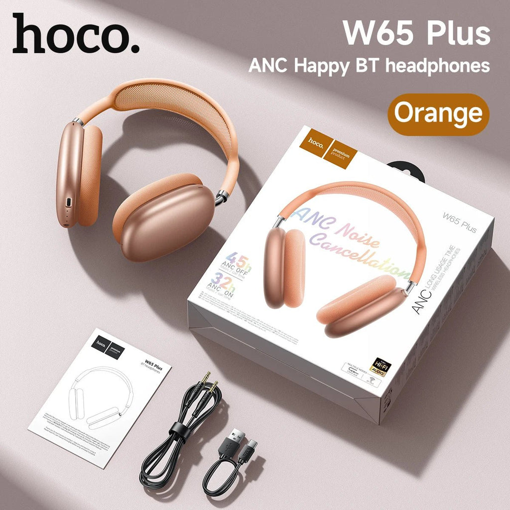 HOCO W65 Plus ANC - Casque Bluetooth sans fil à réduction de bruit - Camara ShoppingHOCO W65 Plus ANC - Casque Bluetooth sans fil à réduction de bruit