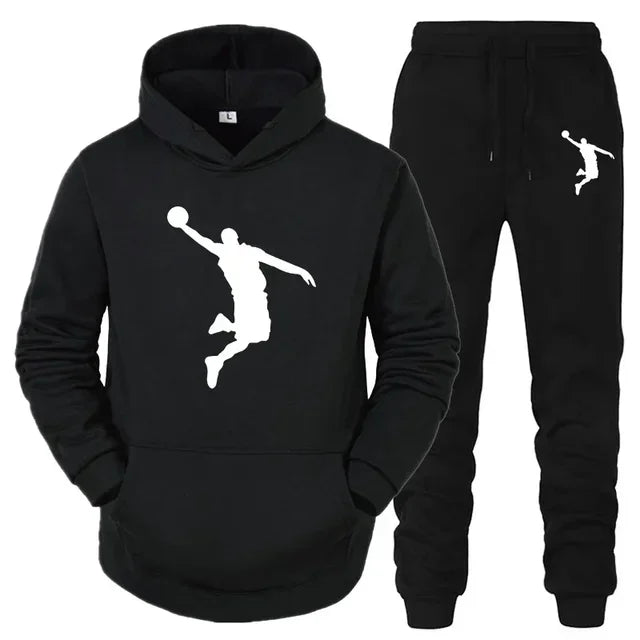 Ensemble de sweat-shirts à capuche imprimés de haute qualité pour jeunes, pour le sport et le jogging, vêtements de sport tendance pour hommes pour les trajets quotidiens décontractés.