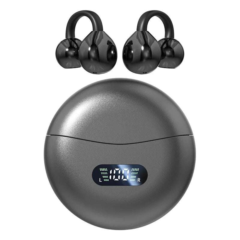 Écouteurs sans fil Lenovo Open Ear Clip Bluetooth 5.4 avec suppression du bruit, microphone et affichage LED pour Xiaomi Huawei - Camara ShoppingÉcouteurs sans fil Lenovo Open Ear Clip Bluetooth 5.4 avec suppression du bruit, microphone et affichage LED pour Xiaomi Huawei