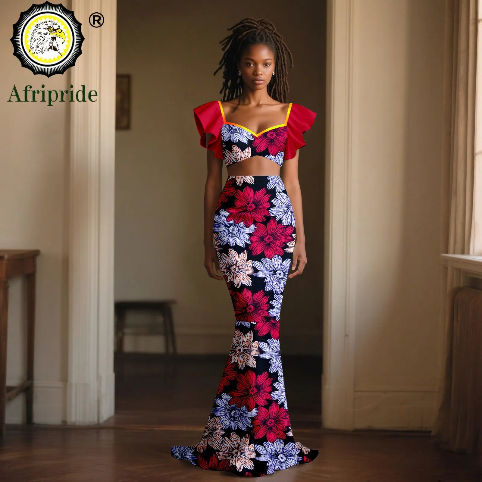 Vêtements africains pour femmes, haut court à manches évasées et jupes Maxi, ensemble 2 pièces, tenues Dashiki, tenue de fête Sexy Ankara, 2526060 Camara Shopping Vêtements africains pour femmes, haut court à manches évasées et jupes Maxi, ensemble 2 pièces, tenues Dashiki, tenue de fête Sexy Ankara, 2526060