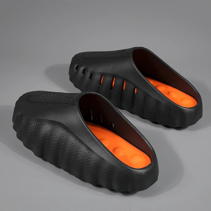 Nouvelles pantoufles pour hommes, pantoufles d'extérieur à semelle épaisse et douce, sandales respirantes, pantoufles de salle de bain antidérapantes, sandales de plage légères pour l'été Camara Shopping Nouvelles pantoufles pour hommes, pantoufles d'extérieur à semelle épaisse et douce, sandales respirantes, pantoufles de salle de bain antidérapantes, sandales de plage légères pour l'été
