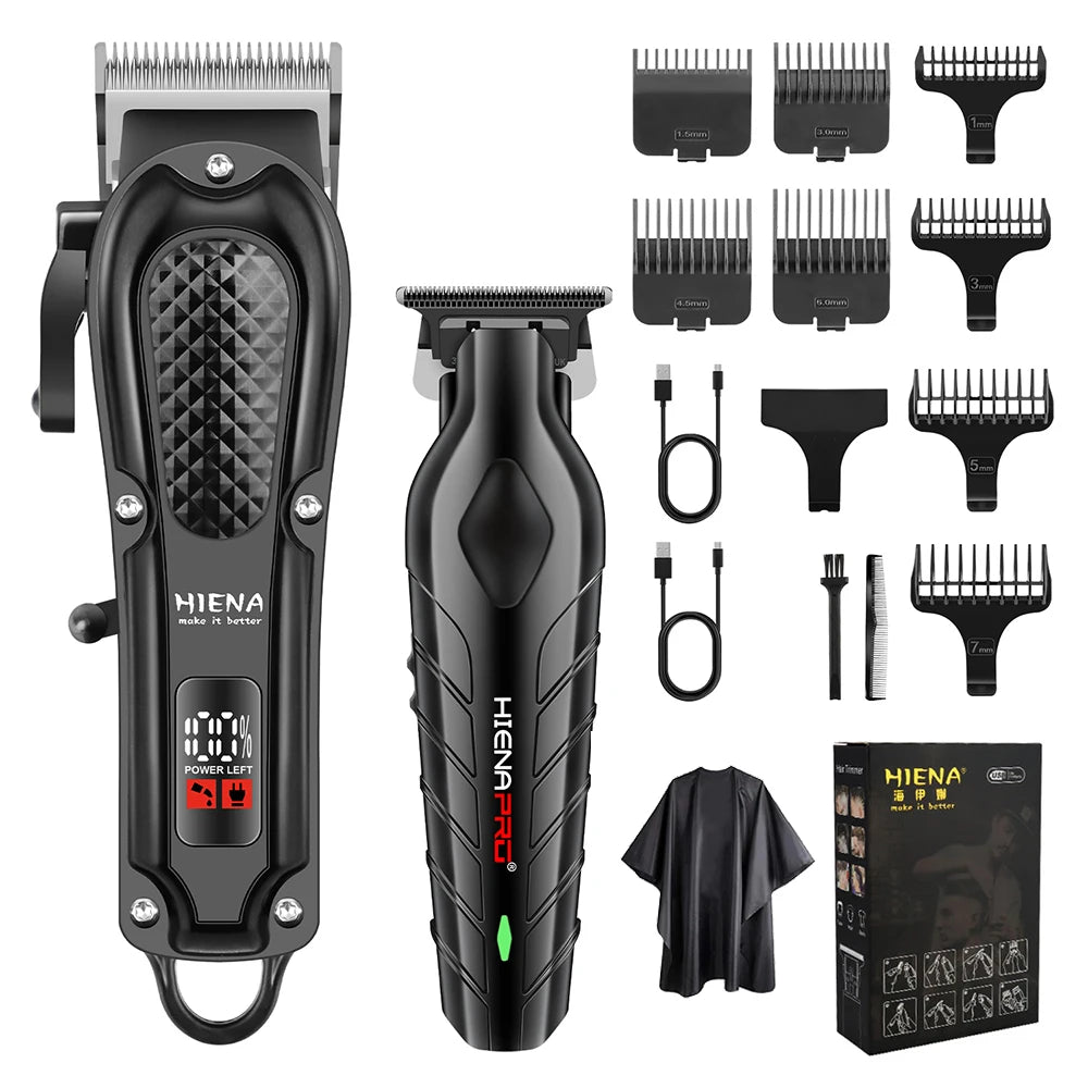 Tondeuse à cheveux électrique professionnelle Hiena Finish Machine, tondeuse à barbe rechargeable, rasoir pour homme, kit de coupe-cheveux Camara Shopping Tondeuse à cheveux électrique professionnelle Hiena Finish Machine, tondeuse à barbe rechargeable, rasoir pour homme, kit de coupe-cheveux