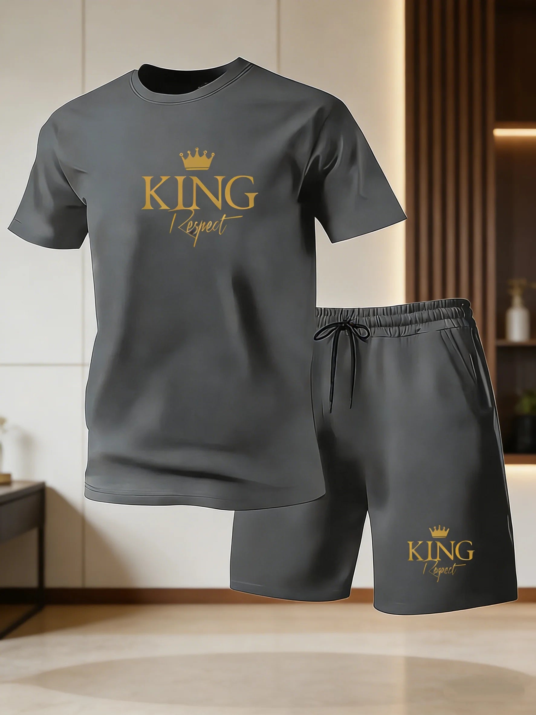 Ensemble de vêtements de sport décontractés pour hommes, été, col rond, manches courtes, t-shirt et short, ensemble 2 pièces, t-shirt à manches courtes et short pour hommes Camara Shopping Ensemble de vêtements de sport décontractés pour hommes, été, col rond, manches courtes, t-shirt et short, ensemble 2 pièces, t-shirt à manches courtes et short pour hommes