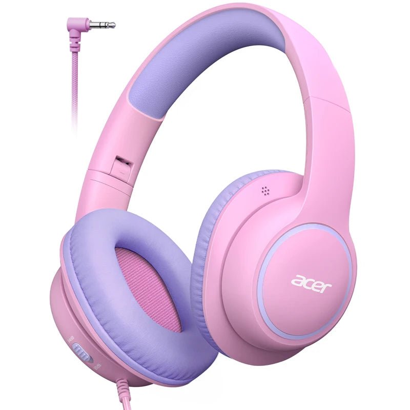 Nouveaux écouteurs filaires Acer pour enfants, design supra-auriculaire, limite de volume sécurisée 85/94 dB, prise jack 3,5 mm, écouteurs pliables pour les tout-petits, garçons et filles - Camara ShoppingNouveaux écouteurs filaires Acer pour enfants, design supra-auriculaire, limite de volume sécurisée 85/94 dB, prise jack 3,5 mm, écouteurs pliables pour les tout-petits, garçons et filles