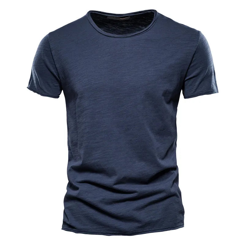 100% coton hommes T-shirt décontracté doux Fitness été mince T-shirts hommes vêtements de maison col rond à manches courtes solide T-shirt pour hommes Camara Shopping 100% coton hommes T-shirt décontracté doux Fitness été mince T-shirts hommes vêtements de maison col rond à manches courtes solide T-shirt pour hommes