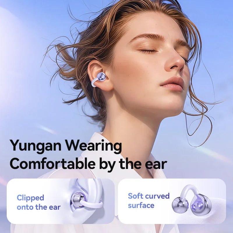 Écouteurs sans fil Lenovo Open Ear Clip Bluetooth 5.4 avec suppression du bruit, microphone et affichage LED pour Xiaomi Huawei - Camara ShoppingÉcouteurs sans fil Lenovo Open Ear Clip Bluetooth 5.4 avec suppression du bruit, microphone et affichage LED pour Xiaomi Huawei