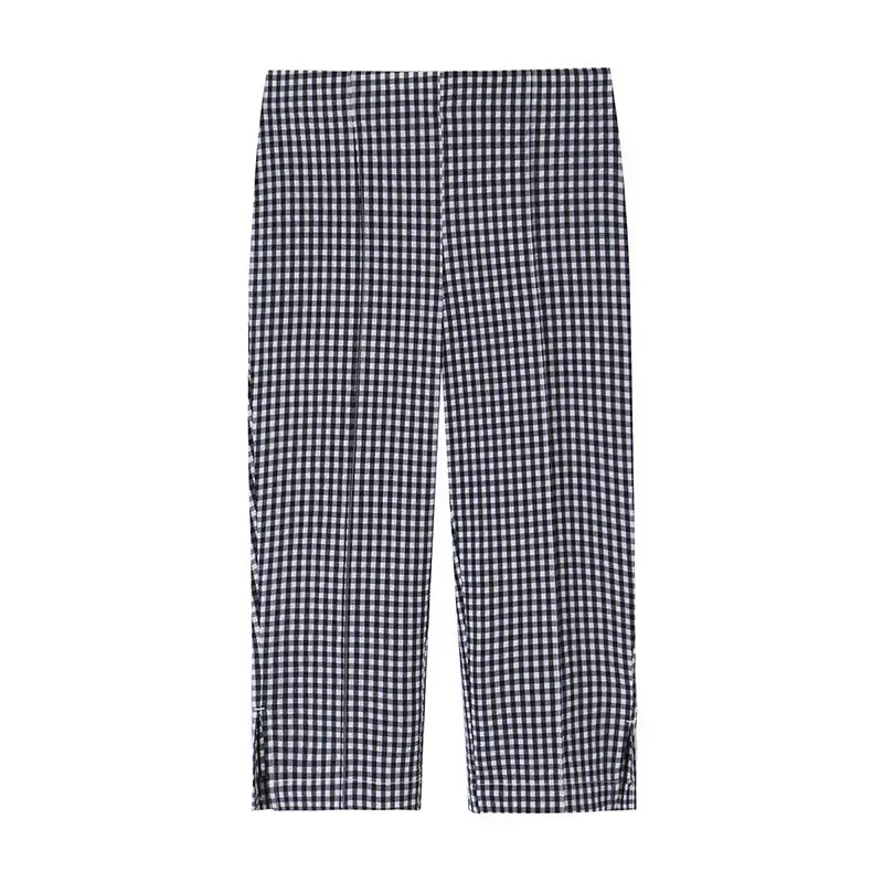 Ensemble pantalon et blazer à un bouton pour femme, blazer à revers et manches courtes, pantalon capri, ensemble deux pièces, costume à carreaux tendance pour femme 2026 Camara Shopping Ensemble pantalon et blazer à un bouton pour femme, blazer à revers et manches courtes, pantalon capri, ensemble deux pièces, costume à carreaux tendance pour femme 2026