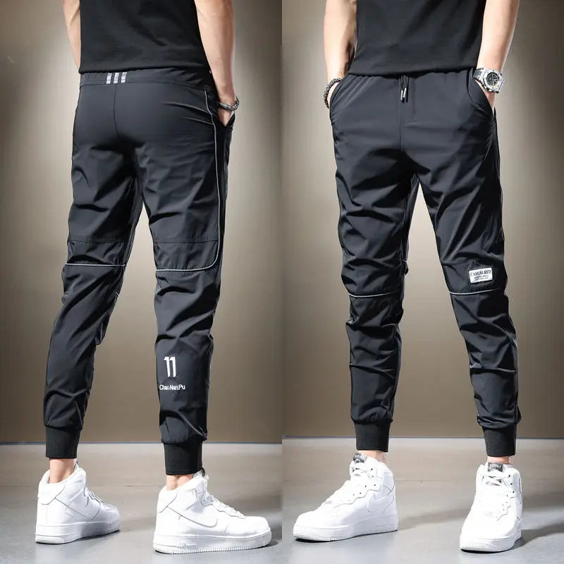 Joggers légers et respirants à séchage rapide pour hommes, pantalons décontractés d'été, joggeurs Wstring de proximité, fjIce Sportedly, noir et gris, 2023 Camara Shopping Joggers légers et respirants à séchage rapide pour hommes, pantalons décontractés d'été, joggeurs Wstring de proximité, fjIce Sportedly, noir et gris, 2023