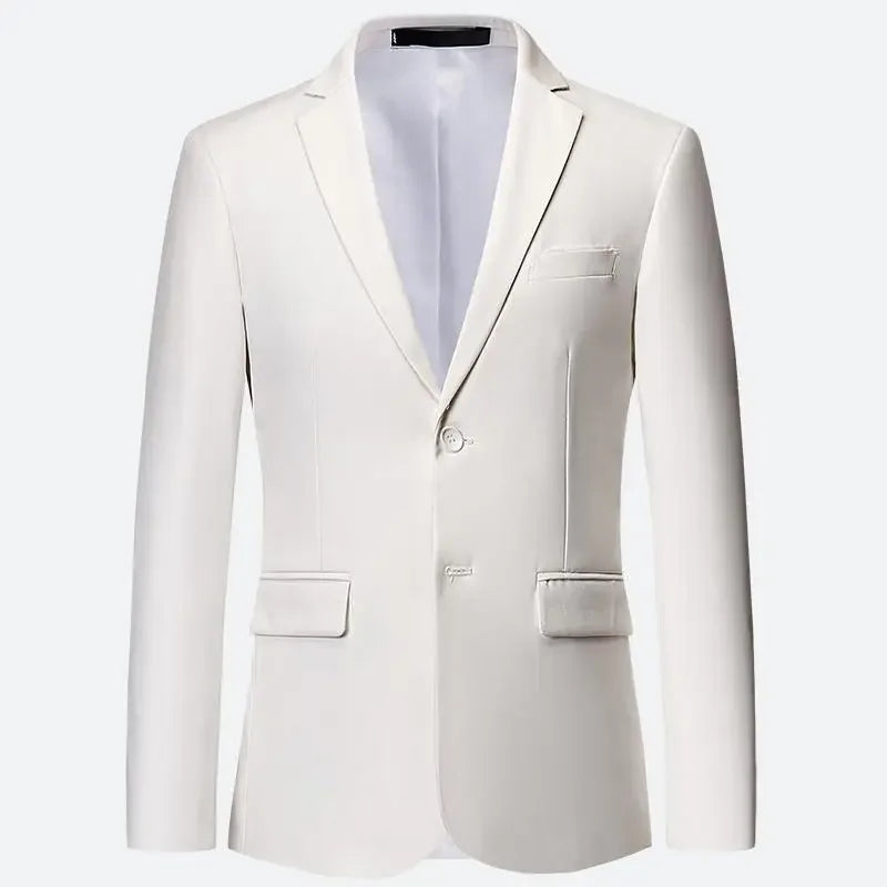 Hommes blanc vestes formelles deux Bittons à manches longues coréen hommes costume vestes tenue de bureau Blazer de mariage Camara Shopping Hommes blanc vestes formelles deux Bittons à manches longues coréen hommes costume vestes tenue de bureau Blazer de mariage
