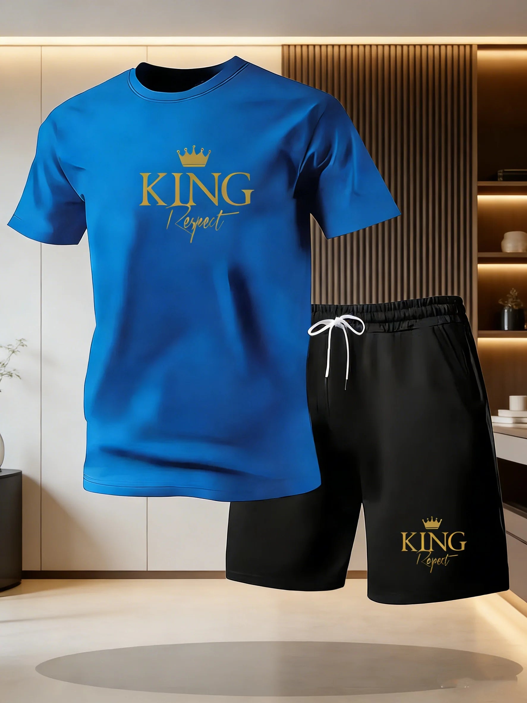 Ensemble de vêtements de sport décontractés pour hommes, été, col rond, manches courtes, t-shirt et short, ensemble 2 pièces, t-shirt à manches courtes et short pour hommes Camara Shopping Ensemble de vêtements de sport décontractés pour hommes, été, col rond, manches courtes, t-shirt et short, ensemble 2 pièces, t-shirt à manches courtes et short pour hommes