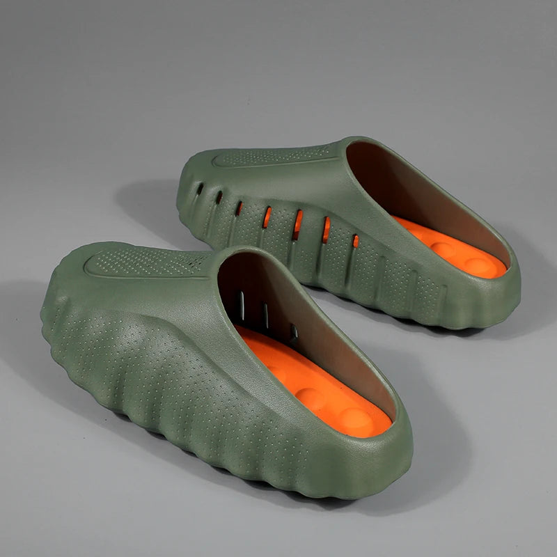Nouvelles pantoufles pour hommes, pantoufles d'extérieur à semelle épaisse et douce, sandales respirantes, pantoufles de salle de bain antidérapantes, sandales de plage légères pour l'été Camara Shopping Nouvelles pantoufles pour hommes, pantoufles d'extérieur à semelle épaisse et douce, sandales respirantes, pantoufles de salle de bain antidérapantes, sandales de plage légères pour l'été