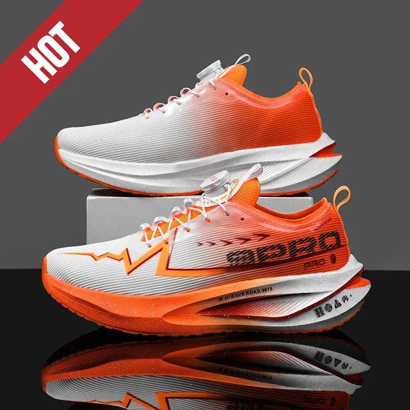 Chaussures de course à pied avec plaque en carbone pour marathon, respirantes, légères, confortables, pour hommes et femmes, baskets athlétiques décontractées Camara Shopping Chaussures de course à pied avec plaque en carbone pour marathon, respirantes, légères, confortables, pour hommes et femmes, baskets athlétiques décontractées