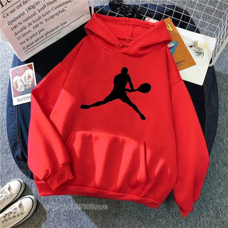 Sweat à capuche pour homme et femme, vêtement surdimensionné, style Hip Hop, avec personnage de dessin animé, pour joueur de Tennis, pour l'hiver