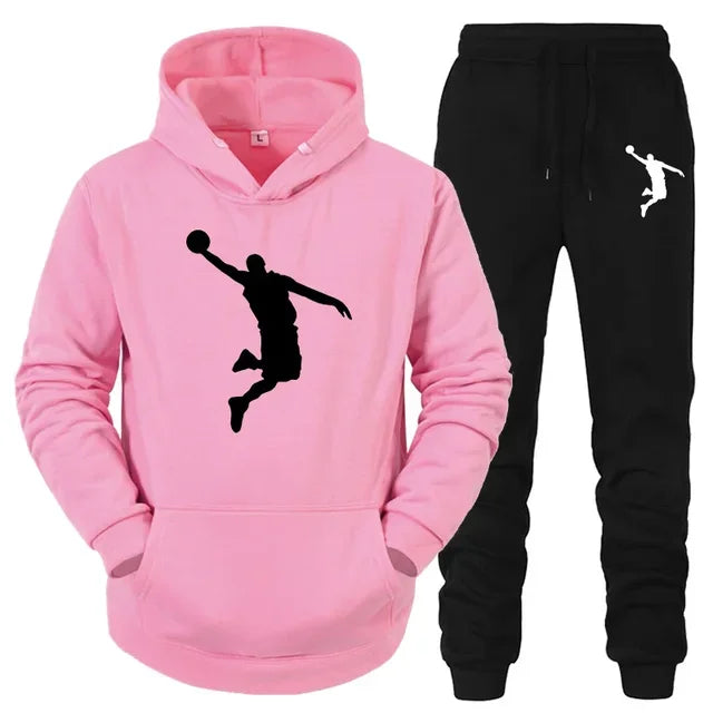 Ensemble de sweat-shirts à capuche imprimés de haute qualité pour jeunes, pour le sport et le jogging, vêtements de sport tendance pour hommes pour les trajets quotidiens décontractés.