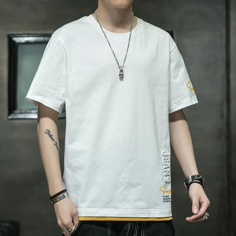 T-shirt en coton pour homme, noir, taille 4XL, t-shirts pour homme, vêtements décontractés d'été, imprimé lettres tendance, t-shirts pour homme, vêtements masculins Camara Shopping T-shirt en coton pour homme, noir, taille 4XL, t-shirts pour homme, vêtements décontractés d'été, imprimé lettres tendance, t-shirts pour homme, vêtements masculins