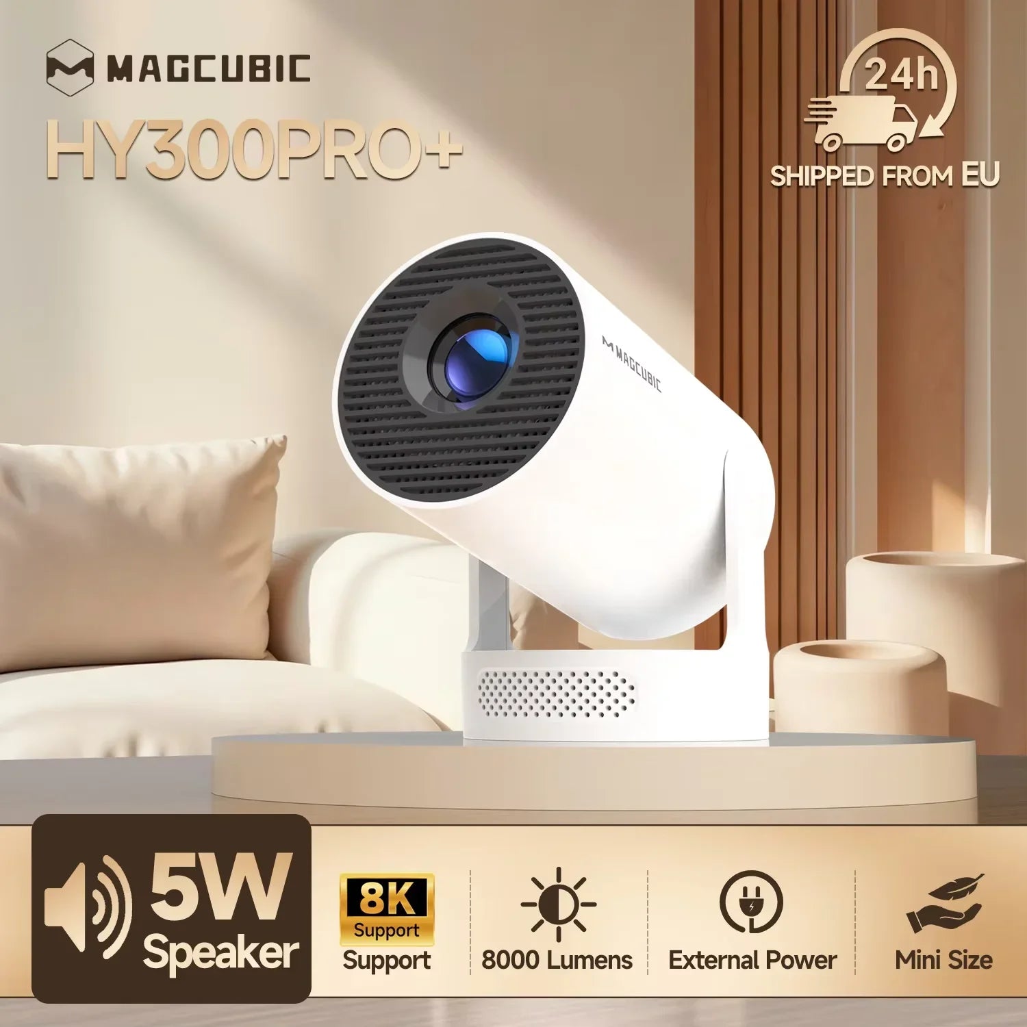 Projecteur Magcubic HY300Pro Plus 8K Dual Wifi6 290ANSI Android14 Allwinner H726 BT5.4 1280*720P Home Cinema HY300PRO+ Camara Shopping Projecteur Magcubic HY300Pro Plus 8K Dual Wifi6 290ANSI Android14 Allwinner H726 BT5.4 1280*720P Home Cinema HY300PRO+