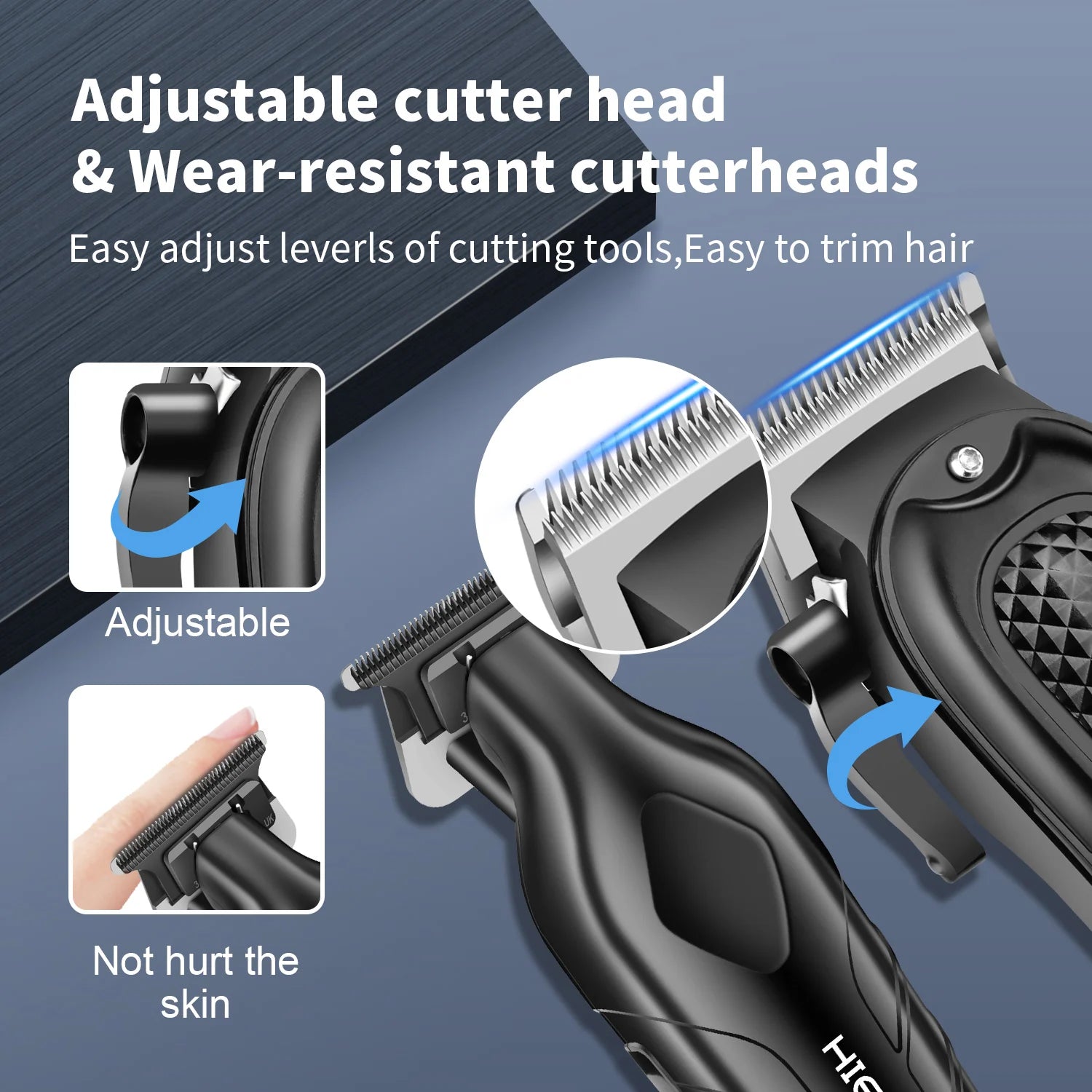 Tondeuse à cheveux électrique professionnelle Hiena Finish Machine, tondeuse à barbe rechargeable, rasoir pour homme, kit de coupe-cheveux Camara Shopping Tondeuse à cheveux électrique professionnelle Hiena Finish Machine, tondeuse à barbe rechargeable, rasoir pour homme, kit de coupe-cheveux
