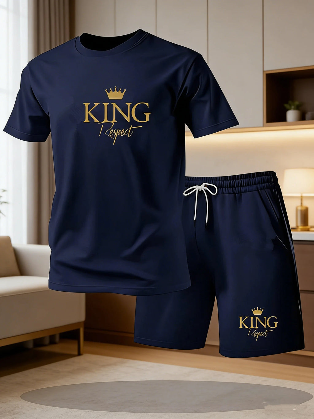 Ensemble de vêtements de sport décontractés pour hommes, été, col rond, manches courtes, t-shirt et short, ensemble 2 pièces, t-shirt à manches courtes et short pour hommes Camara Shopping Ensemble de vêtements de sport décontractés pour hommes, été, col rond, manches courtes, t-shirt et short, ensemble 2 pièces, t-shirt à manches courtes et short pour hommes
