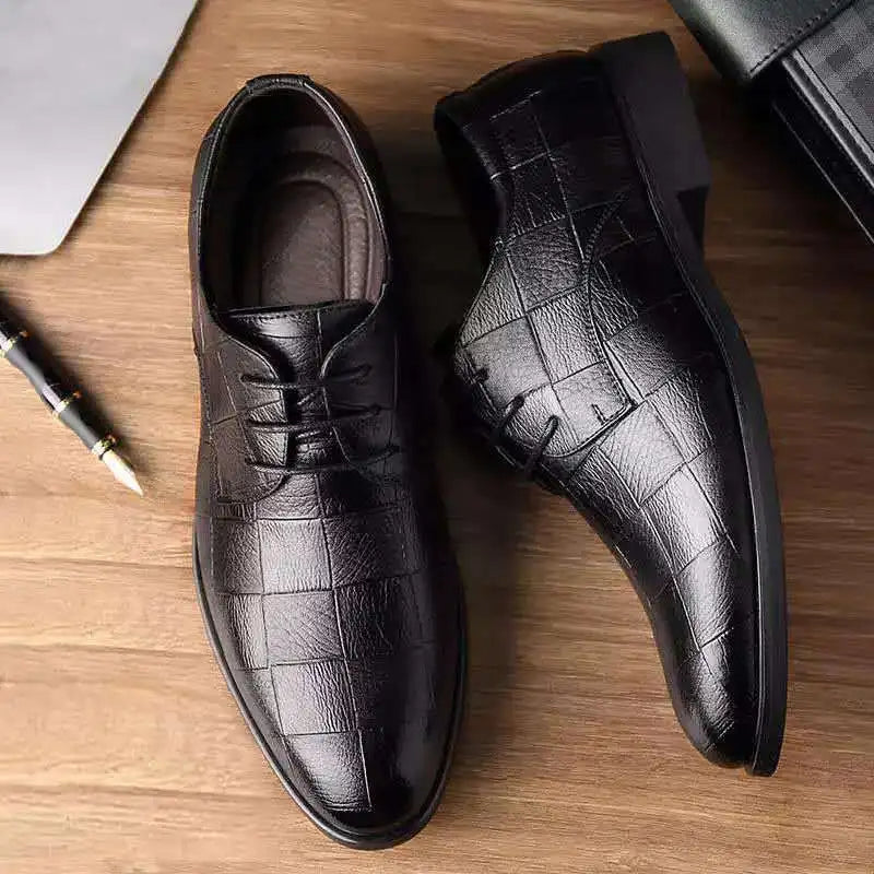 Chaussures Oxford en cuir PU noir pour hommes, chaussures habillées formelles à enfiler, chaussures de bureau pour mariage Camara Shopping Chaussures Oxford en cuir PU noir pour hommes, chaussures habillées formelles à enfiler, chaussures de bureau pour mariage