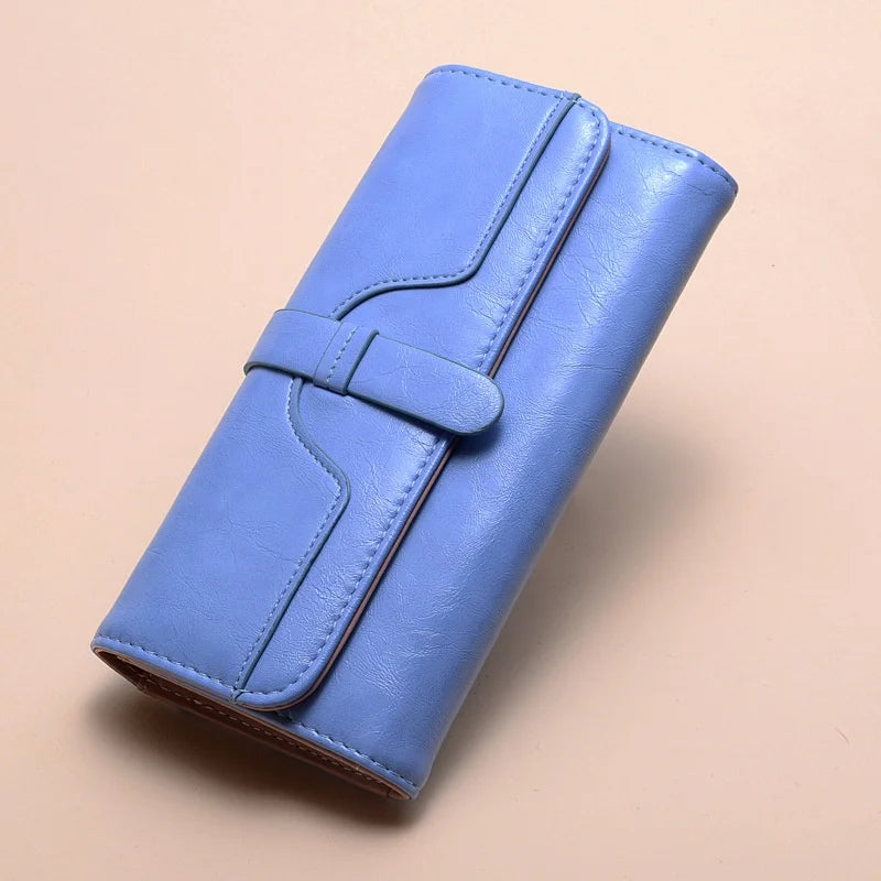 Portefeuille long en cuir PU pour femmes, multi-emplacements pour cartes, fermeture éclair, porte-monnaie, pochette portable pour femmes, pour tous les jours Camara Shopping Portefeuille long en cuir PU pour femmes, multi-emplacements pour cartes, fermeture éclair, porte-monnaie, pochette portable pour femmes, pour tous les jours