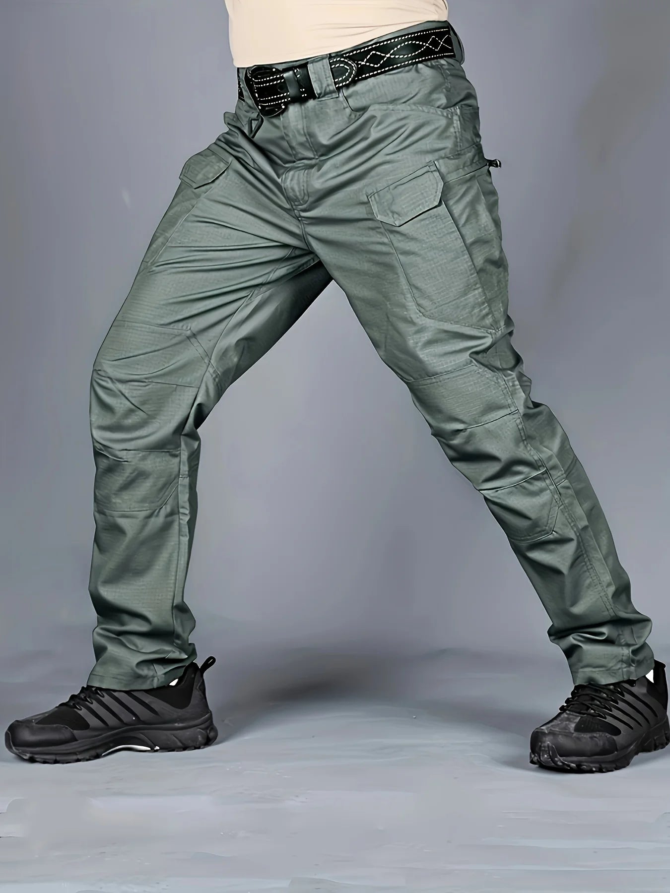 Pantalon cargo fin pour hommes, grande taille 5XL, avec poches latérales, pour le printemps et l'été, pantalon tactique ample de style punk, pour hommes grands et corpulents Camara Shopping Pantalon cargo fin pour hommes, grande taille 5XL, avec poches latérales, pour le printemps et l'été, pantalon tactique ample de style punk, pour hommes grands et corpulents