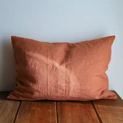 Taie d'oreiller en lin naturel français, 2 pièces, enveloppe douce et confortable, décoration de maison, couverture d'oreiller de chambre à coucher, toutes saisons Camara Shopping Taie d'oreiller en lin naturel français, 2 pièces, enveloppe douce et confortable, décoration de maison, couverture d'oreiller de chambre à coucher, toutes saisons