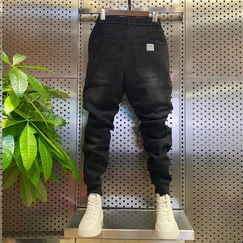 Haute qualité mode confortable luxe concepteur nouveau Baggy luxe Style coréen jean ample pour hommes idéal pour le printemps et l'automne Camara Shopping Haute qualité mode confortable luxe concepteur nouveau Baggy luxe Style coréen jean ample pour hommes idéal pour le printemps et l'automne