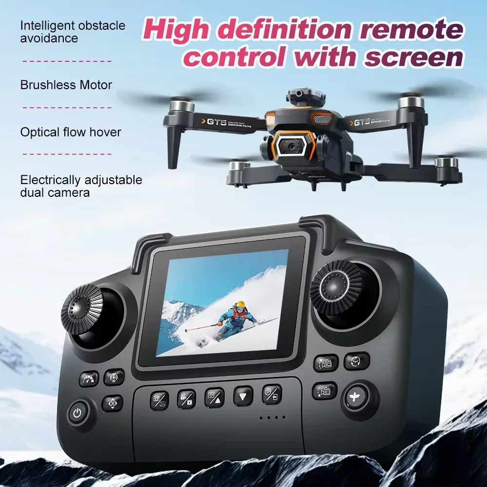 Drone pliable Lenovo GT5 8K HD à double objectif avec caméra grand angle, quadricoptère WiFi, jouets télécommandés pour enfants, cadeaux Camara Shopping Drone pliable Lenovo GT5 8K HD à double objectif avec caméra grand angle, quadricoptère WiFi, jouets télécommandés pour enfants, cadeaux