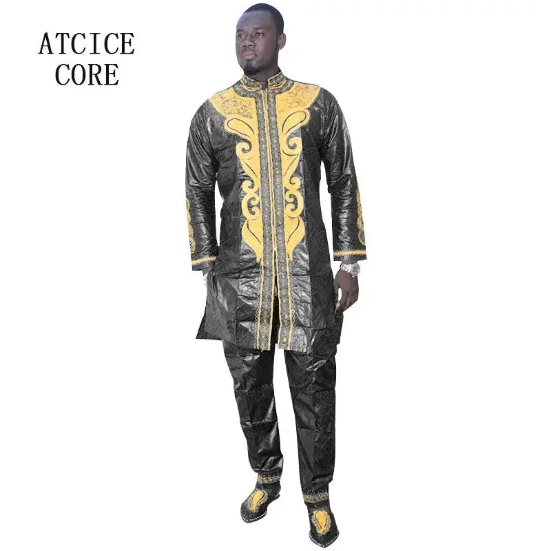 Vêtements africains traditionnels pour hommes, dashiki, manches longues, bazin riche Camara Shopping Vêtements africains traditionnels pour hommes, dashiki, manches longues, bazin riche