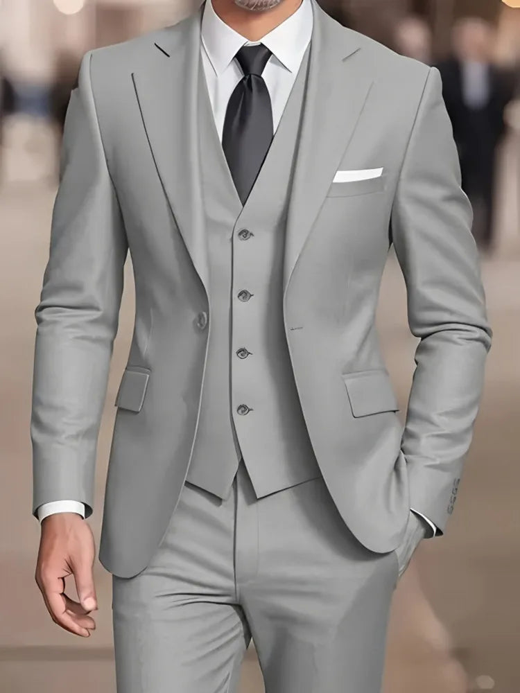 Nouveau Costume Beige hommes d'affaires Tuxedos formel 3/2/1 pièces robe simple boutonnage marié marié bal de mariage fête Camara Shopping Nouveau Costume Beige hommes d'affaires Tuxedos formel 3/2/1 pièces robe simple boutonnage marié marié bal de mariage fête