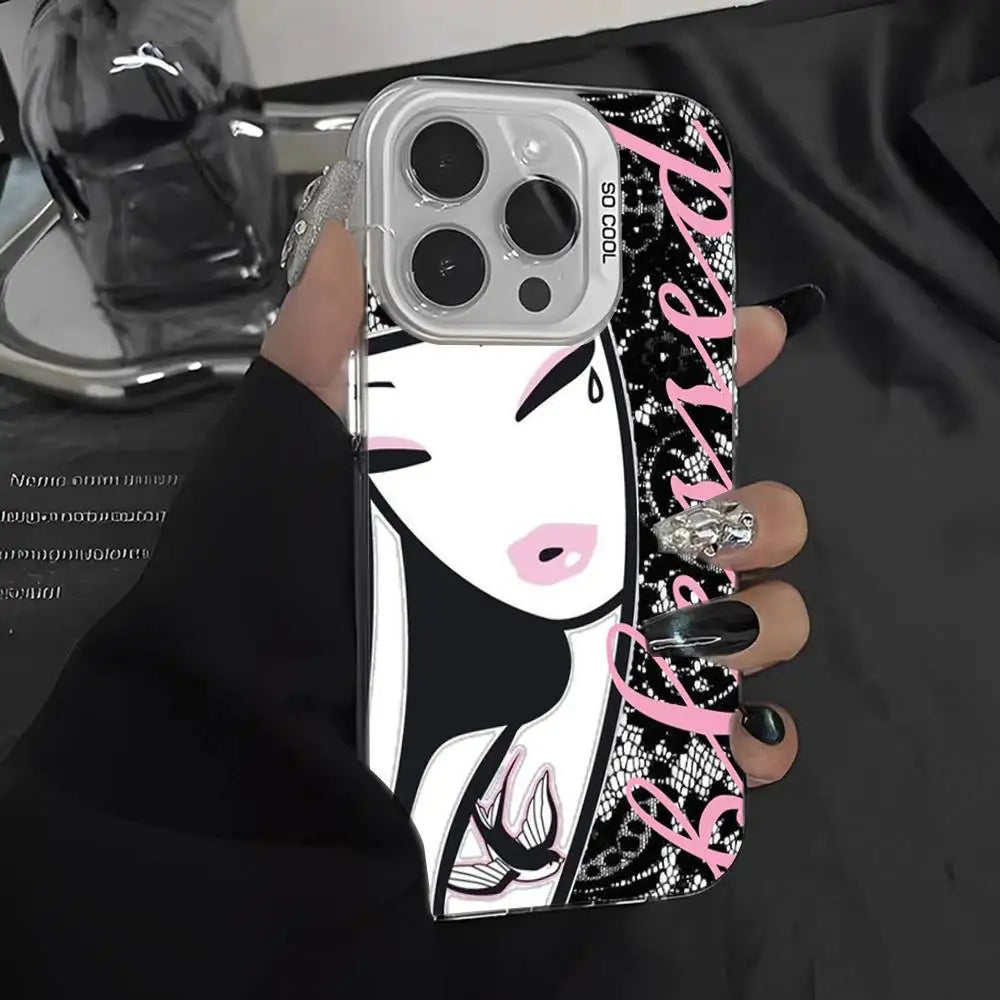 Coque de téléphone Cartoon T-Tokidokis pour iPhone 17 16 15 14 13 Pro 12 11 Pro Max PLUS, coque arrière colorée