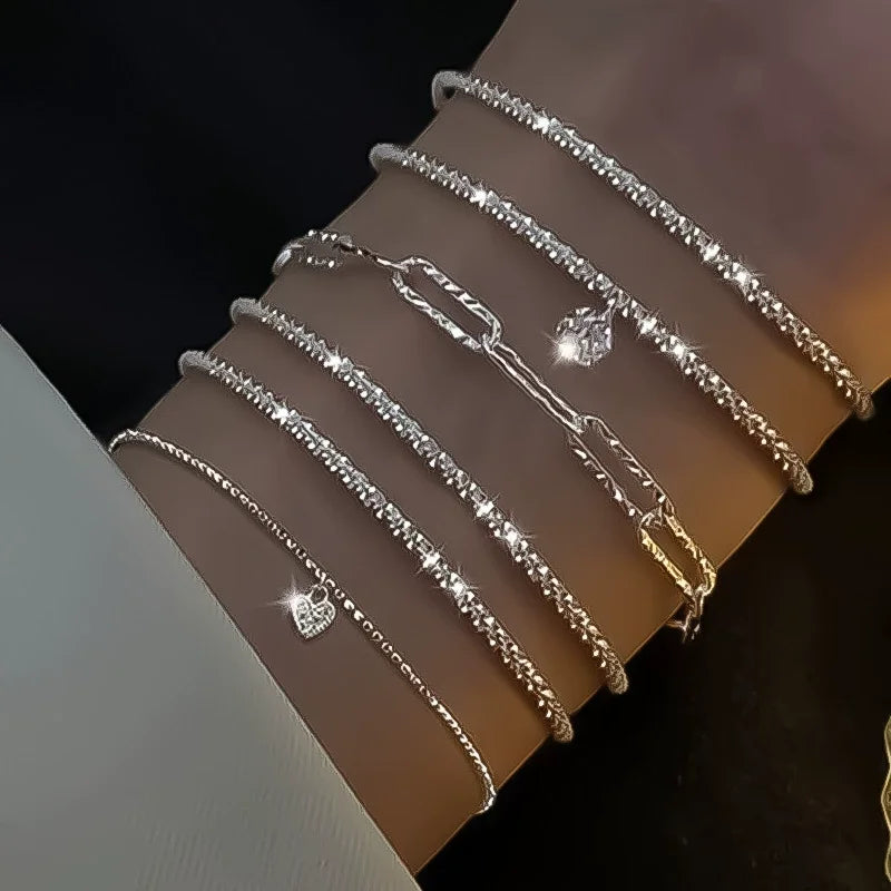 Ensemble de bracelets papillon en strass pour femmes, 5 pièces/ensemble, styliste de mode coréen, perles réglables, bijoux de luxe originaux Camara Shopping Ensemble de bracelets papillon en strass pour femmes, 5 pièces/ensemble, styliste de mode coréen, perles réglables, bijoux de luxe originaux