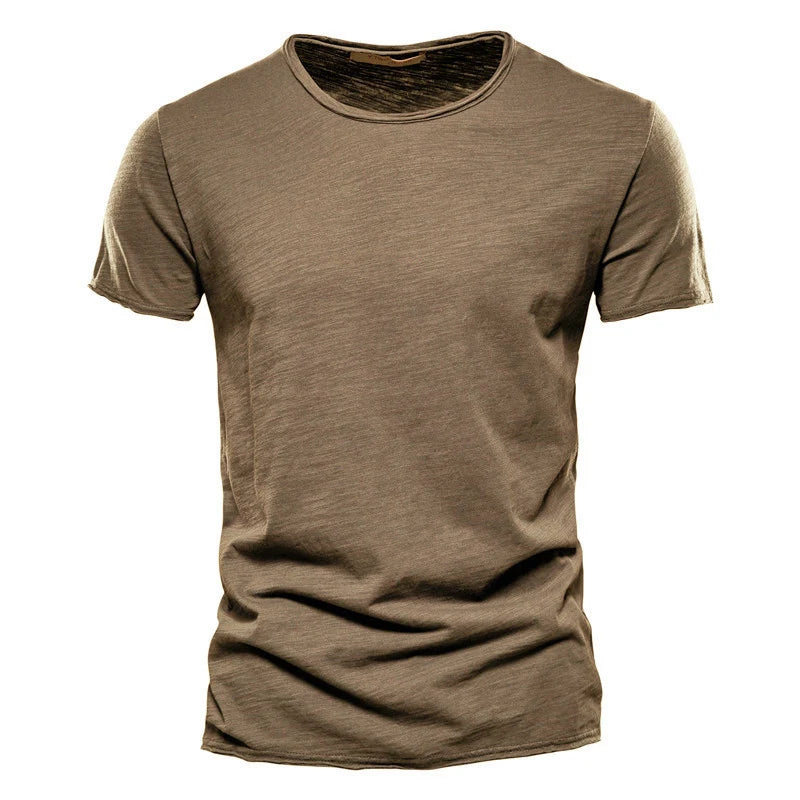 100% coton hommes T-shirt décontracté doux Fitness été mince T-shirts hommes vêtements de maison col rond à manches courtes solide T-shirt pour hommes Camara Shopping 100% coton hommes T-shirt décontracté doux Fitness été mince T-shirts hommes vêtements de maison col rond à manches courtes solide T-shirt pour hommes