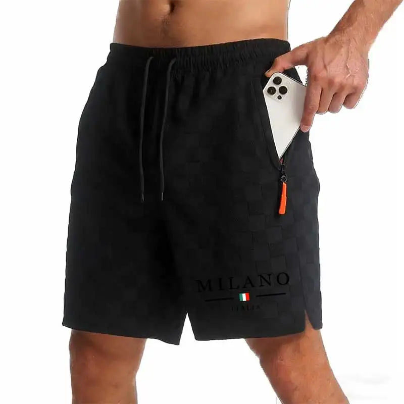 Nouveaux shorts de sport décontractés pour hommes avec poches zippées, shorts de plage pour hommes, shorts de basketball, pantalons imprimés, vêtements de sport pour hommes Camara Shopping Nouveaux shorts de sport décontractés pour hommes avec poches zippées, shorts de plage pour hommes, shorts de basketball, pantalons imprimés, vêtements de sport pour hommes