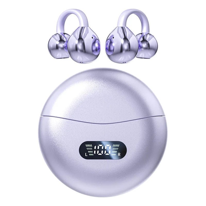 Écouteurs sans fil Lenovo Open Ear Clip Bluetooth 5.4 avec suppression du bruit, microphone et affichage LED pour Xiaomi Huawei - Camara ShoppingÉcouteurs sans fil Lenovo Open Ear Clip Bluetooth 5.4 avec suppression du bruit, microphone et affichage LED pour Xiaomi Huawei