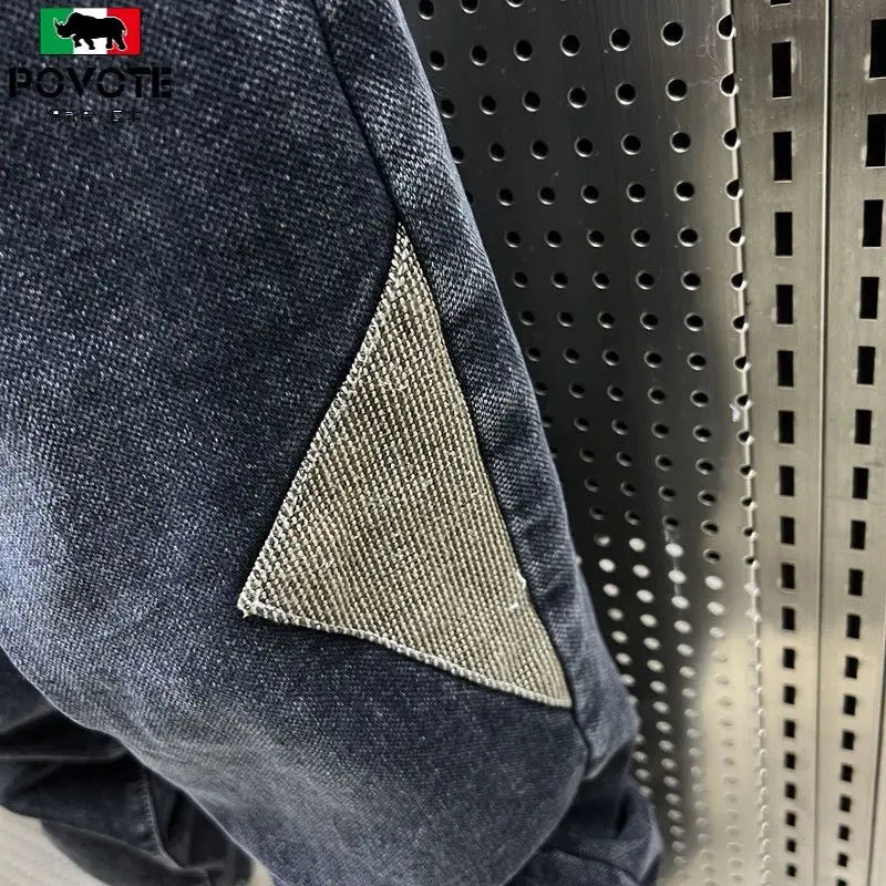 Mode cordon de serrage de luxe concepteur lâche Denim cordon jean pour hommes sarouel décontracté avec élasticité Baggy sarouel Camara Shopping Mode cordon de serrage de luxe concepteur lâche Denim cordon jean pour hommes sarouel décontracté avec élasticité Baggy sarouel