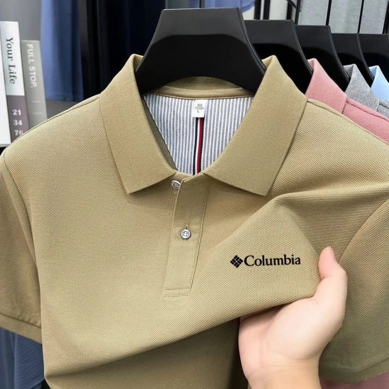 Polo homme 100 % coton pur, marque haut de gamme 2026, manches courtes, mode été, logo brodé, haut de golf, t-shirt décontracté Camara Shopping Polo homme 100 % coton pur, marque haut de gamme 2026, manches courtes, mode été, logo brodé, haut de golf, t-shirt décontracté