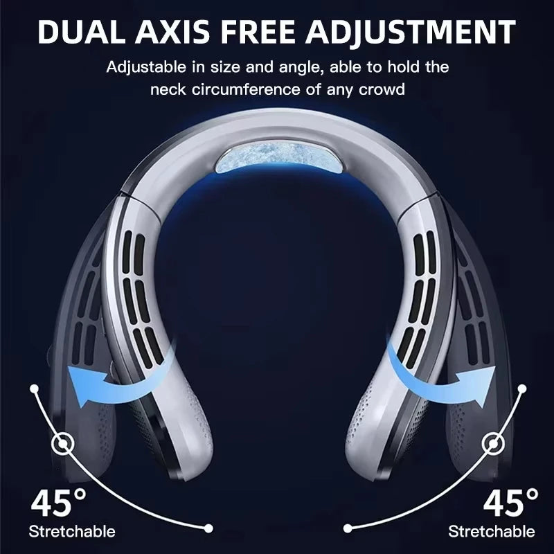 Ventilateur portable sans pales Lenovo 2026 8000mAh, rafraîchisseur d'air USB à suspendre au cou, mini ventilateur rechargeable silencieux avec affichage numérique LED Camara Shopping Ventilateur portable sans pales Lenovo 2026 8000mAh, rafraîchisseur d'air USB à suspendre au cou, mini ventilateur rechargeable silencieux avec affichage numérique LED