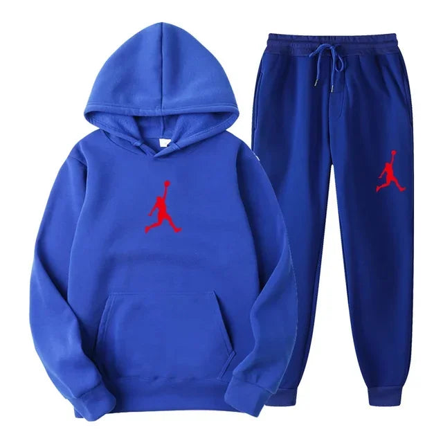 Ensemble deux pièces décontracté printemps-automne pour hommes et femmes, sweat à capuche et pantalon, nouveau ensemble de basketball d'extérieur pour hommes