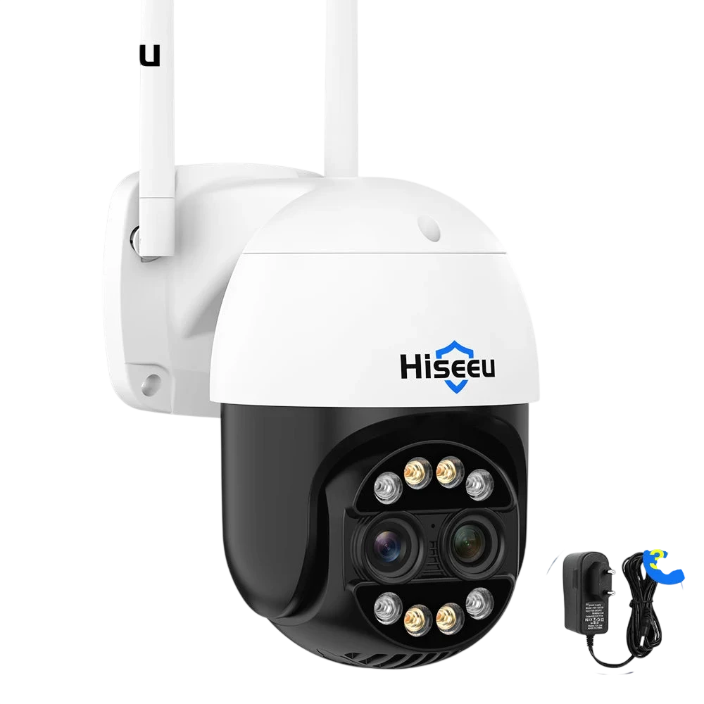 Hiseeu 4K 8MP Dual Lens PTZ Wifi IP Camera 8X Zoom Outdoor HD Full Color Night Vision Human Detection Video Surveillance Cameras Camara Shopping Hiseeu 4K 8MP Dual Lens PTZ Wifi IP Camera 8X Zoom Outdoor HD Full Color Night Vision Human Detection Video Surveillance Cameras