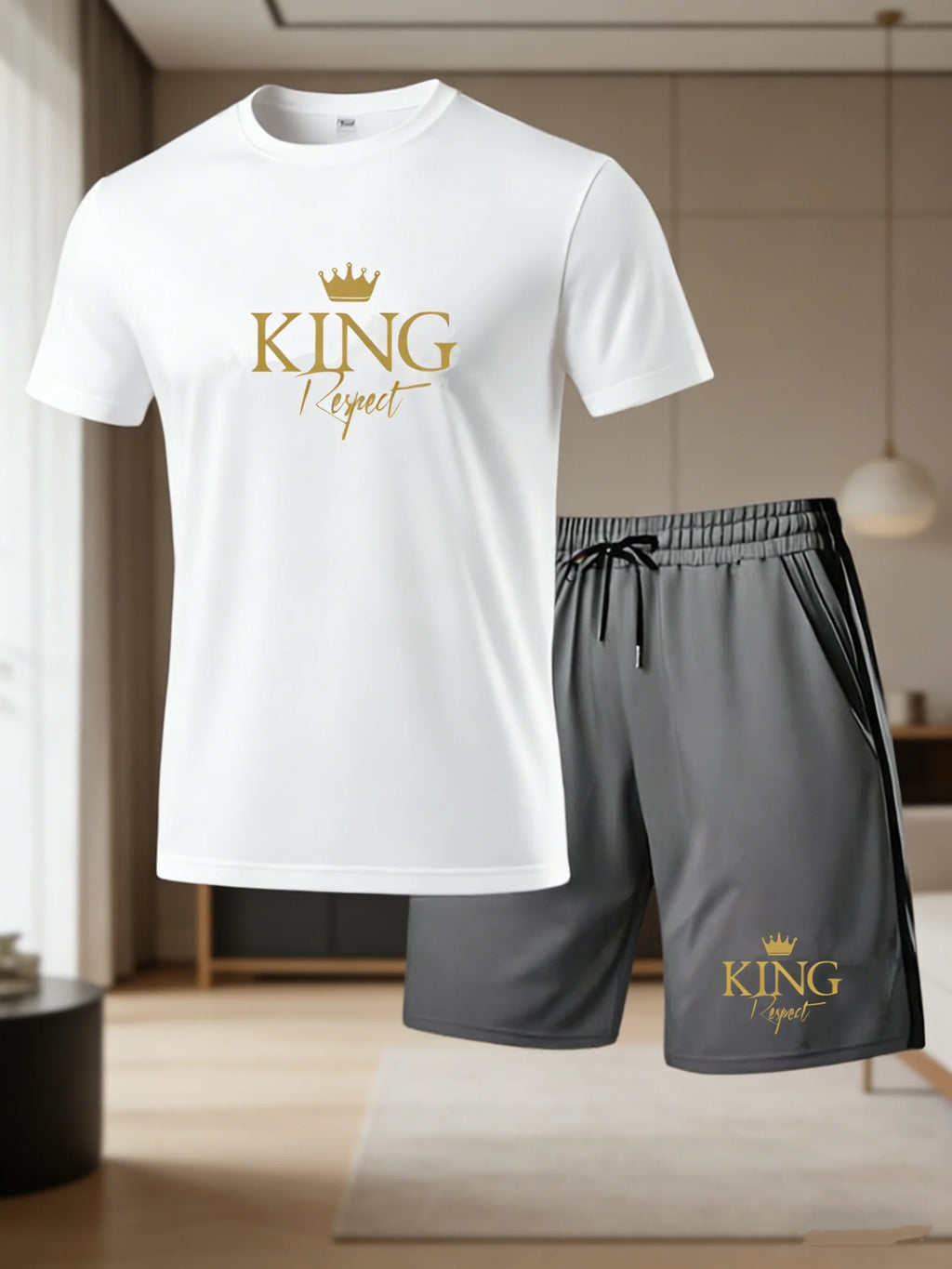 Ensemble de vêtements de sport décontractés pour hommes, été, col rond, manches courtes, t-shirt et short, ensemble 2 pièces, t-shirt à manches courtes et short pour hommes Camara Shopping Ensemble de vêtements de sport décontractés pour hommes, été, col rond, manches courtes, t-shirt et short, ensemble 2 pièces, t-shirt à manches courtes et short pour hommes