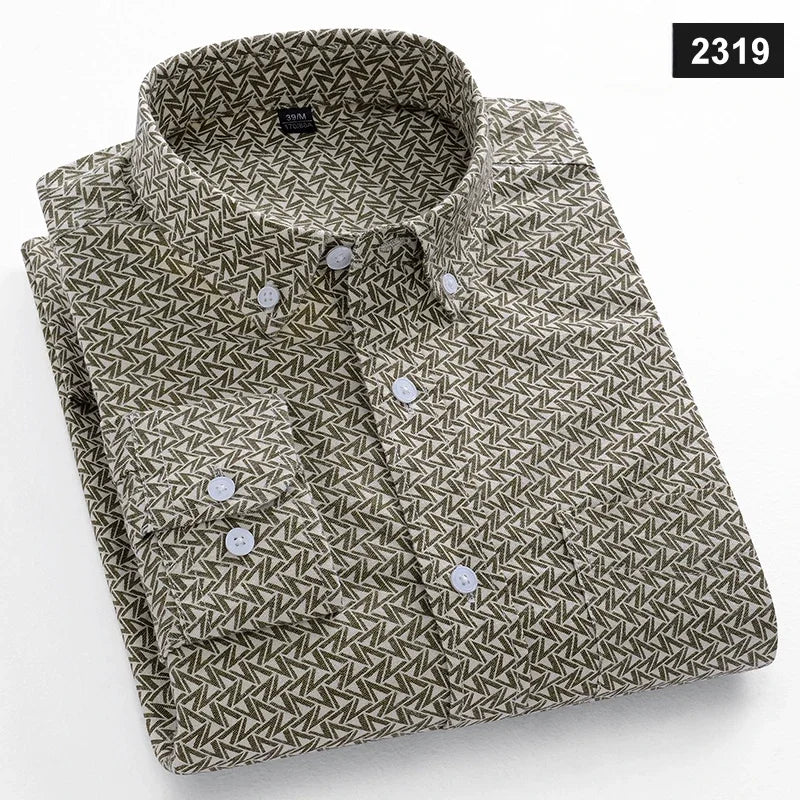Chemises décontractées à manches longues pour hommes, coupe cintrée, uni, 100% coton, hauts à carreaux rayés, doux, styliste, mode, tendances coréennes, vêtements Camara Shopping Chemises décontractées à manches longues pour hommes, coupe cintrée, uni, 100% coton, hauts à carreaux rayés, doux, styliste, mode, tendances coréennes, vêtements